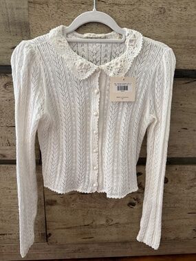 DOEN HMD (Hand Me Down) MARTINA CARDIGAN -- PALE LILY S.